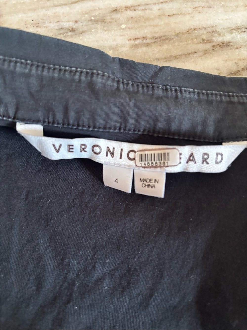 Veronica Beard Black Ruched Shirt Dress Size 4 Sleeveless Button Front Midi RTR - Picture 5 of 9